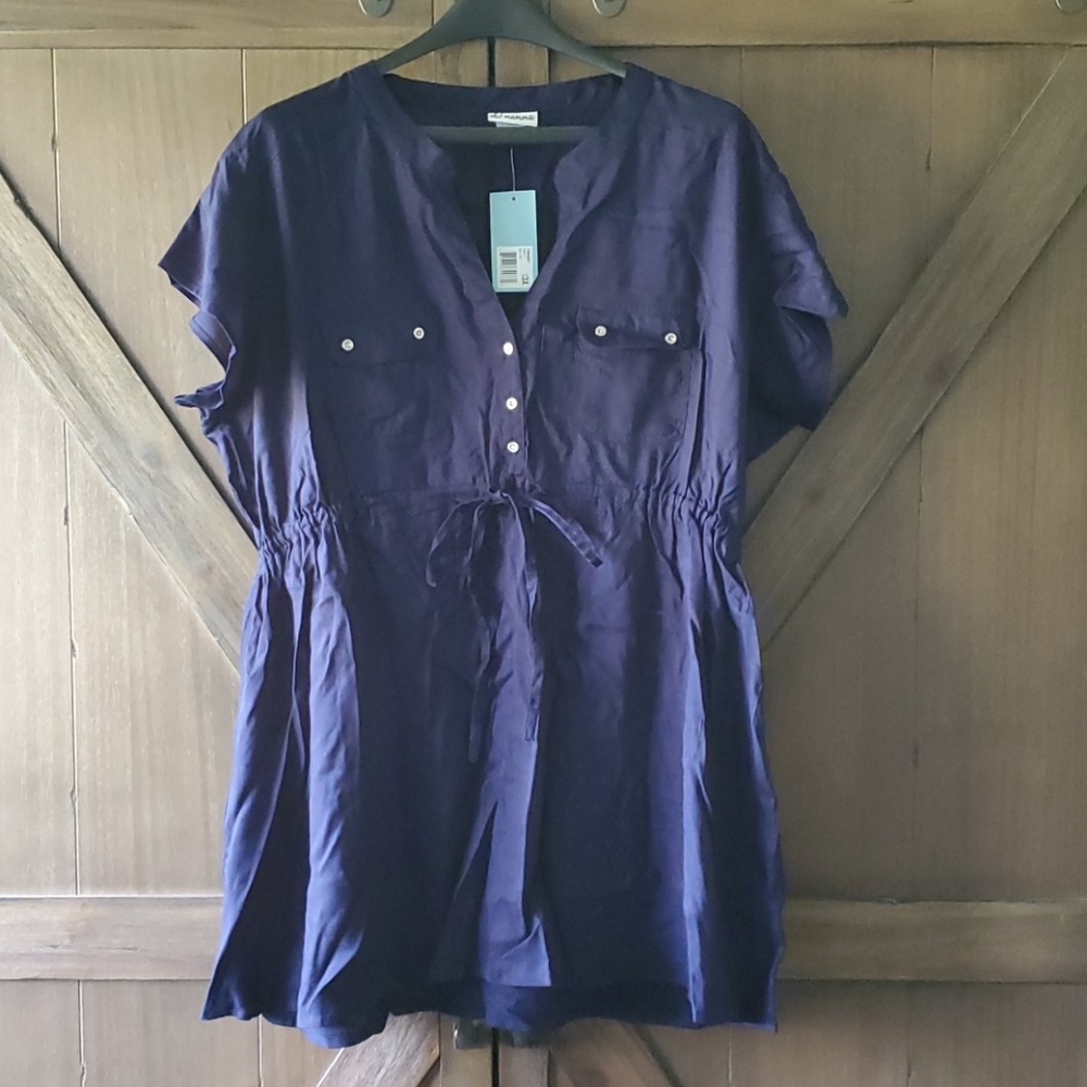 Oh! Mamma navy maternity top